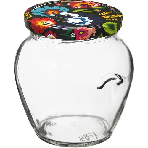 Borcan TO Amfora 580 ml cu capac colorat fi82/6-6buc. - 2
