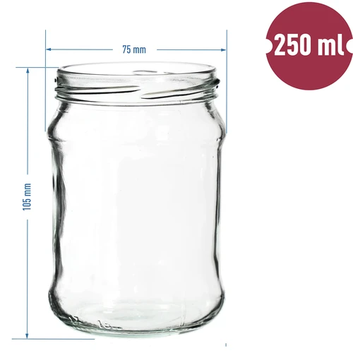 Borcan TO Ćwiartka 250 ml cu capac fi 66 - 6 buc - 6