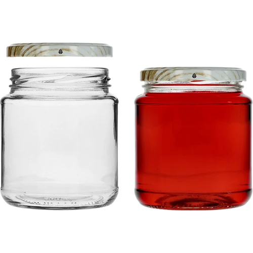 Borcan TO, gros 580ml cu capac colorat fi82/6, 6 buc. - 4