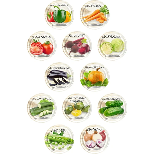 Borcan TO, gros 580ml cu capac colorat fi82/6, 6 buc. - 5