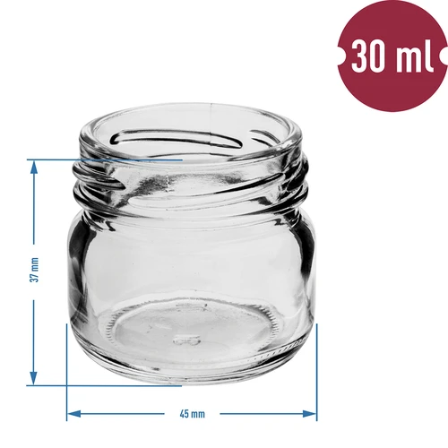 Borcan twist-off 30 ml cu capac colorat fi 43 - 10 buc. - 4