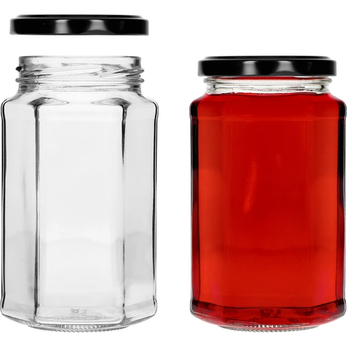 Borcan twist off 385ml cu capac negru fi 63, 6 buc. - 4