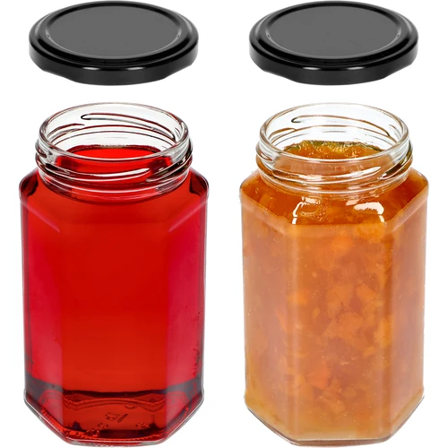 Borcan twist off 385ml cu capac negru fi 63, 6 buc. - 5