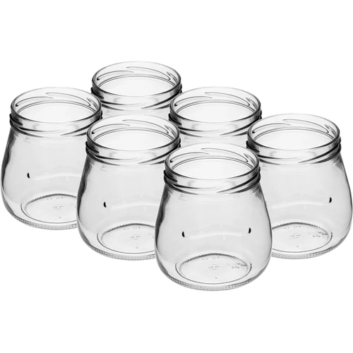Borcan twist-off 500ml "Amforă Răsturnată" cu capac negru fi 82/6, 6 buc. - 3