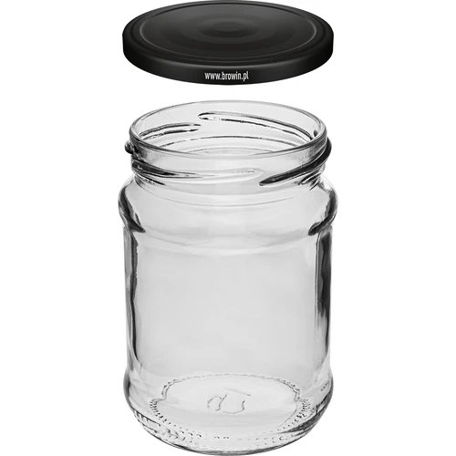 Borcane 250 ml fi 66/4 capac negru - 6 buc. - 3