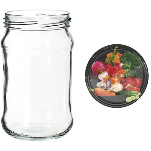 Borcane 300 ml cu capac colorat fi 66 - 6 buc. - 11