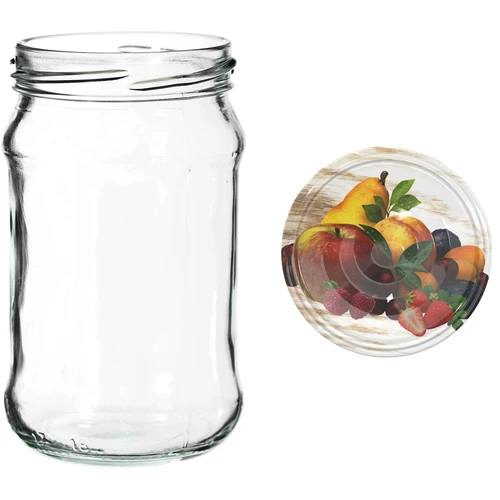 Borcane 300 ml cu capac colorat fi 66 - 6 buc. - 4