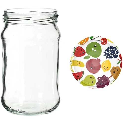 Borcane 300 ml cu capac colorat fi 66 - 6 buc. - 13
