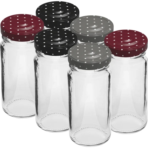 Borcane TO 90ml cu capac colorat fi43 - 6 buc.