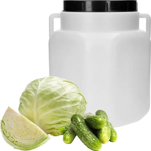 Butoi Pătrat de 20 L, alb, cu mânere, Sterk - 3