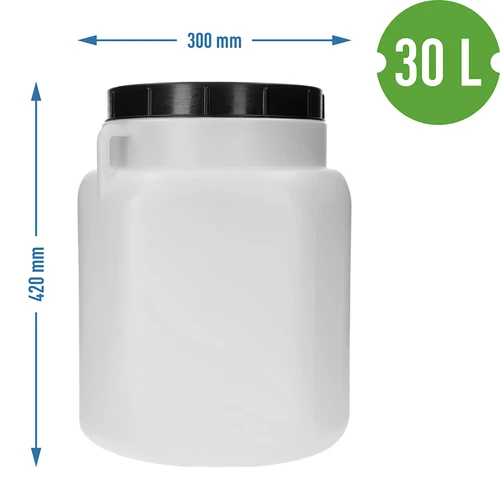 Butoi Pătrat de 30 L, alb, cu mânere, Sterk - 10