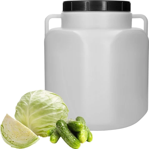 Butoi Pătrat de 40 L, alb, cu mânere, Sterk - 3