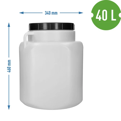 Butoi Pătrat de 40 L, alb, cu mânere, Sterk - 10