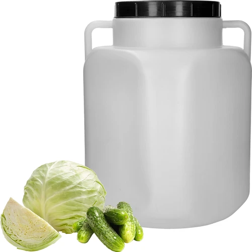 Butoi Pătrat de 50 L, alb, cu mânere 50 L - 3