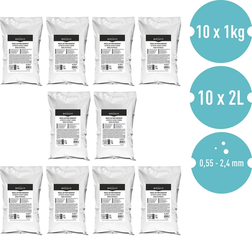 Cărbune activ de cocos 1 kg x 10 - set - 2