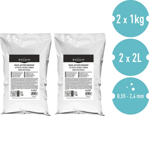Cărbune activ de cocos 1 kg x 2 - set - 2