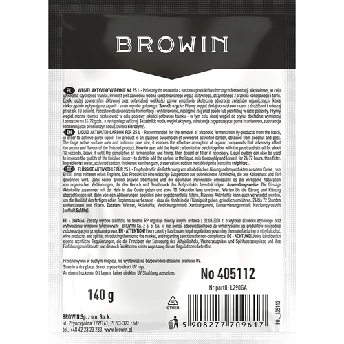 Cărbune activ lichid pentru 25 L, 140 g - 2