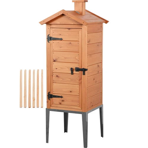 Cameră de afumare din larice, 200 L, cu bază din inox