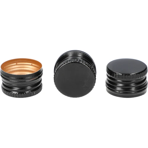 Capac cu filet pentru sticle fi 28/18 mm - negru, 8 buc. - 2