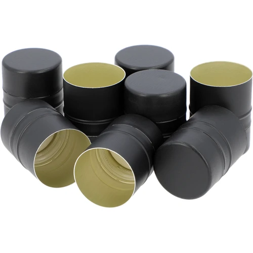 Capac cu filet pentru sticle fi28/38, negru, 8 buc.