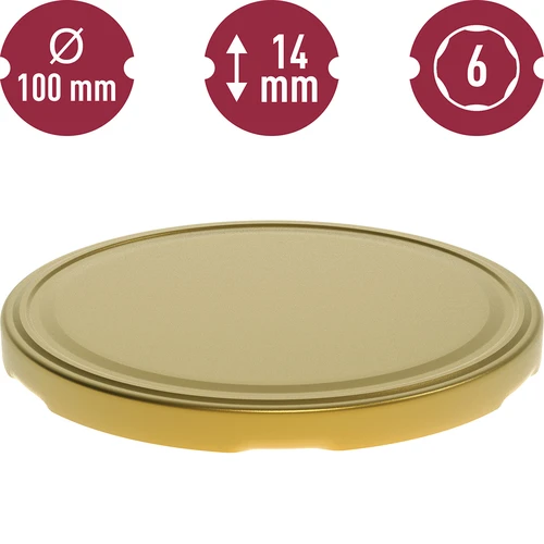 Capac fi 100 auriu - 10 buc. - 3