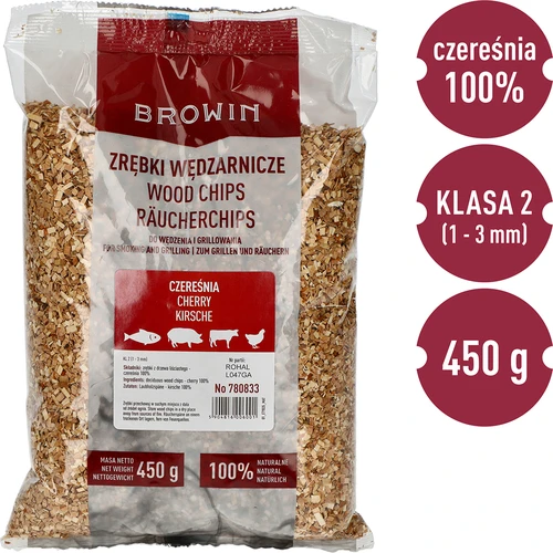 Chipsuri pentru afumare/grătar, din lemn de cireș, 450 g, clasa 2 - 3