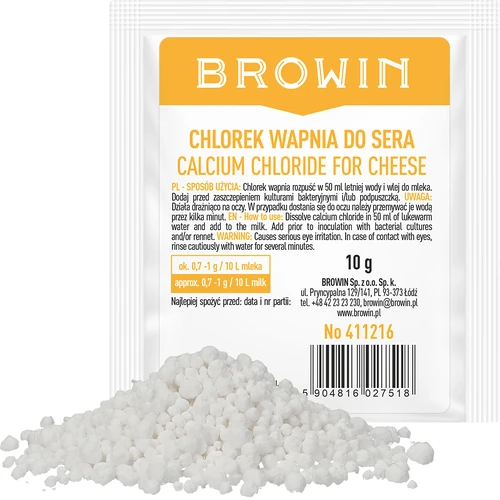 Clorură de calciu pentru brânză, 10 g - 2