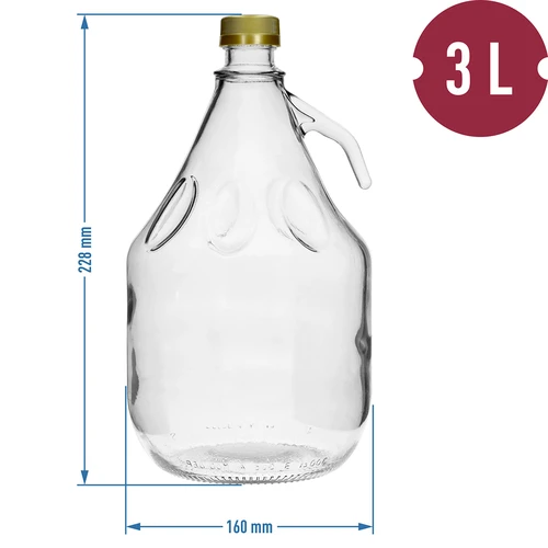 Damigeană 3L Dama cu capac - 4
