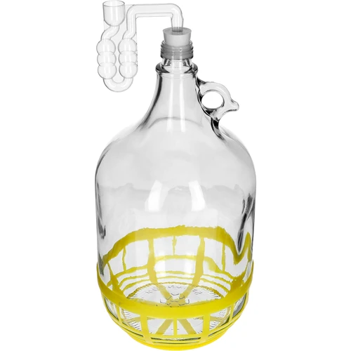 Damigeană 5L cu dop, tub orizontal și capac - 4