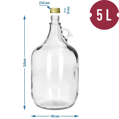 Damigeană Dama 5 L cu capac - 6