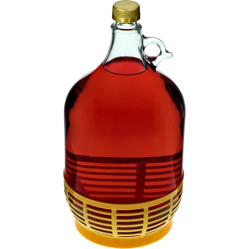 Damigeană Dama 5 L cu capac și coș din plastic - 4