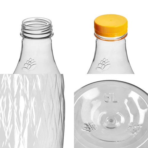 Damigeană Dama 5 L PET, cu capac filetat și coșuleț - 3