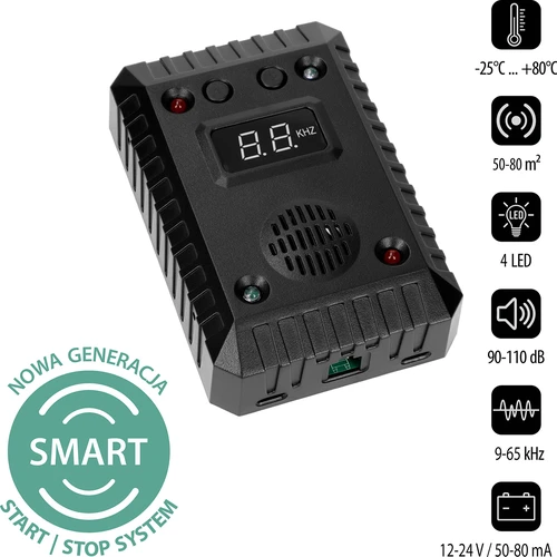 Alungător pentru jderi și rozătoare, pentru mașini și încăperi (ultrasunete + LED) - 2