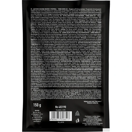 Drojdie de distilare Turbo Grom 48h - 2