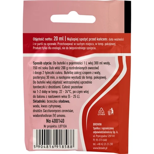Drojdie de vin Malaga, 20 ml - 2