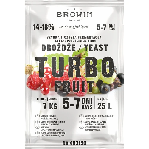 Drojdie de vin Turbo Fruit 5-7 zile - 2
