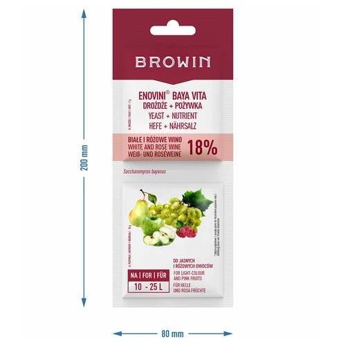 Drojdii Bayanus + nutrienți - vinuri albe și roze - 3
