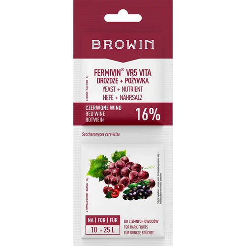 Drojdii + nutrienți - vinuri roșii