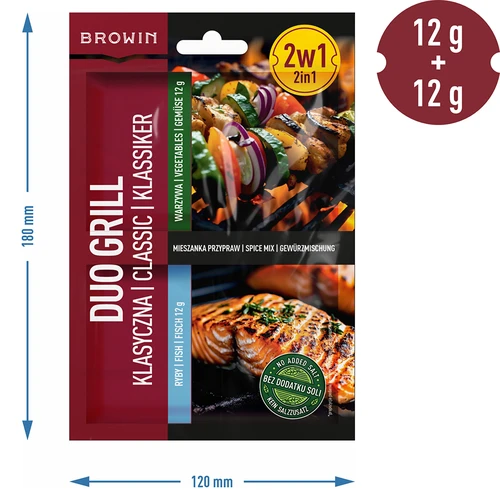 Duo Grill Clasic pentru pește și legume - amestec de condimente 2 în 1, 2 x 12 g - 4