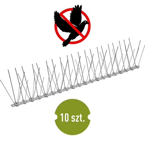 Țepi pentru păsări, pe bandă de plastic, 10 buc.
