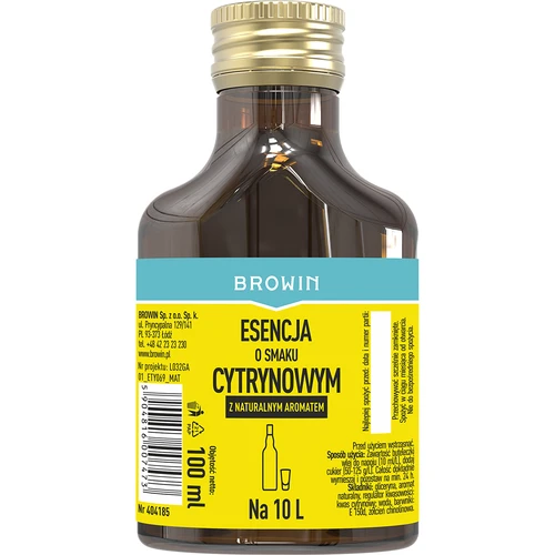 Esență cu aromă de lămâie cu aromă naturală pentru 10 L - 100 ml
