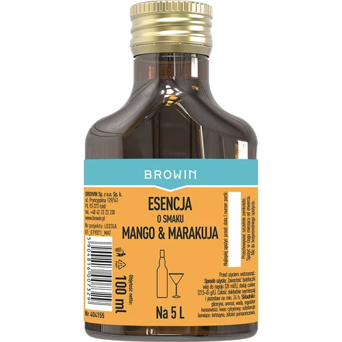 Esență cu aromă de mango & maracuja pentru 5 L, 100 ml
