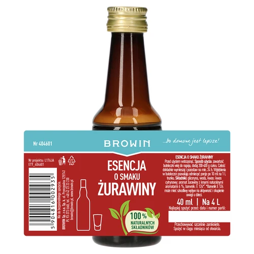 Esență cu aromă de merișor pentru 4 L - 40 ml - 5