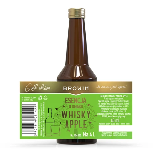 Esență cu aromă de Whisky Apple - 40 ml, pentru 4 L - 4
