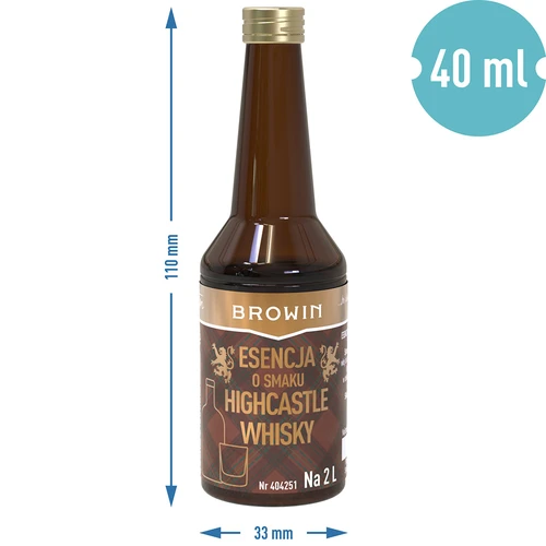 Esență cu aromă de Highcastle Whisky pentru 2 L - 40 ml - 7