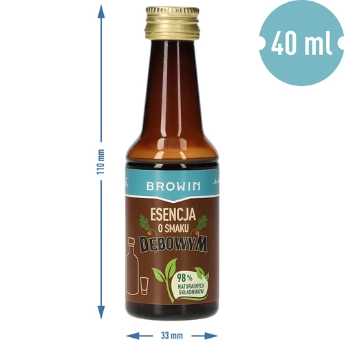 Esență cu gust de stejar, cu aromă și extract naturale - 40 ml, pentru 4 L - 8