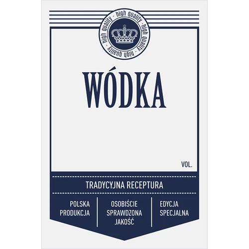 Etichete autoadezive 60x90 mm pentru sticle, vodcă, albe, 20 buc.