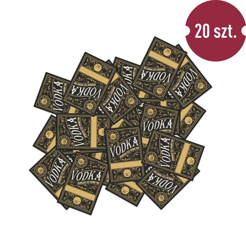 Etichete autoadezive 60x90 mm pentru sticle, vodcă, negre, 20 buc. - 3
