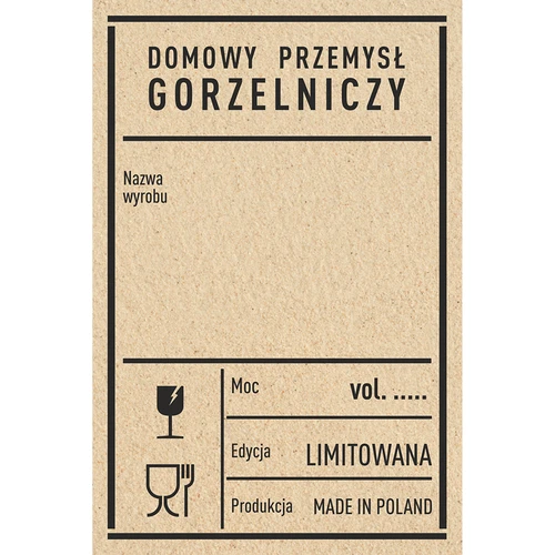Etichete autoadezive 60x90 mm pentru sticle, vodcă, PRL, 20 buc.