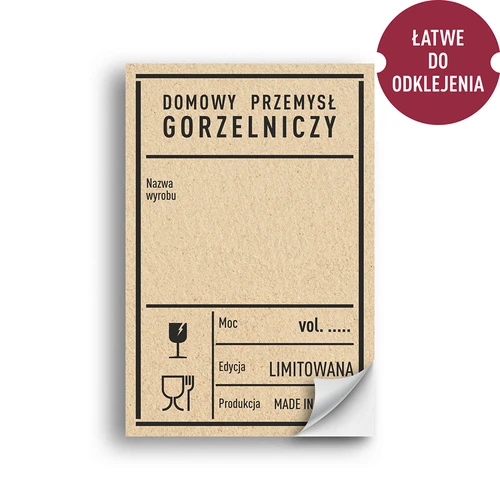 Etichete autoadezive 60x90 mm pentru sticle, vodcă, PRL, 20 buc. - 2